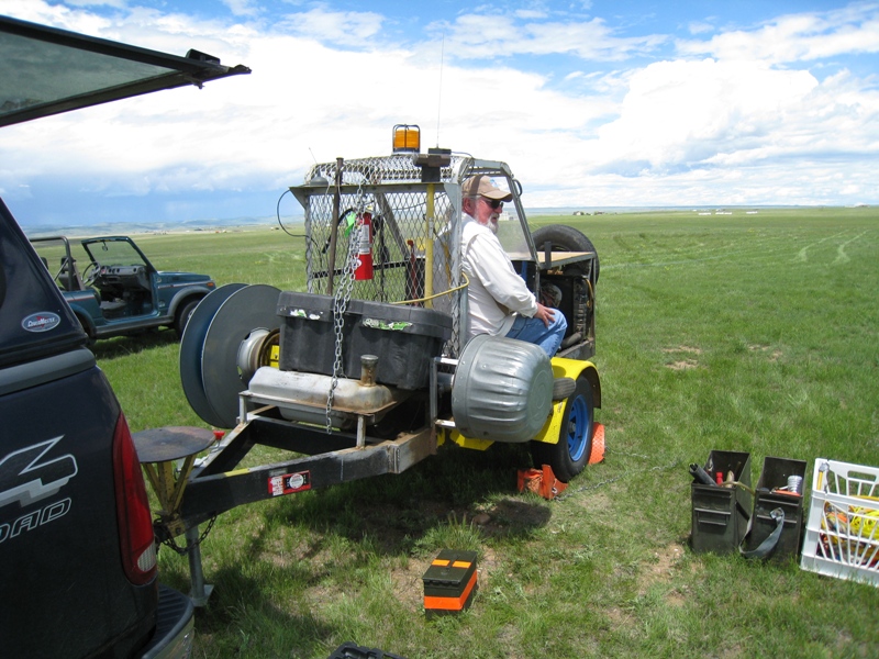 Frank W driving the winch - June 2015